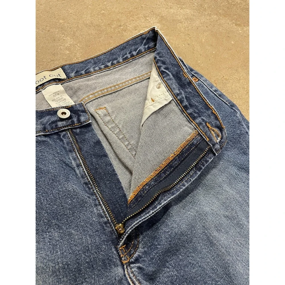 Gap Jeans Womens 14 Long Mid Rise Medium Wash Blue Boot Cut‎ 100% Cotton Denim